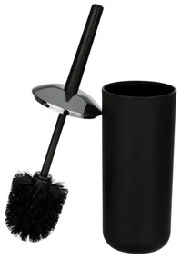 WENKO 21210100 - Scopino WC BRASIL 10x37 cm nero/cromo lucido