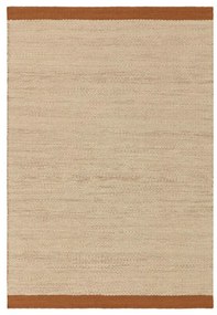 Tappeto in lana intrecciata crema e terracotta 120x170 cm Lima Rust - Asiatic Carpets