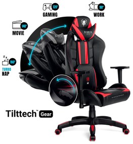 Sedia da gaming Diablo X-Ray King Size: nero-rosso