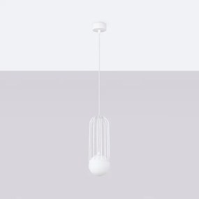 Sollux SL.1331 - Lampadario a sospensione con filo BRINA 1xG9/8W/230V bianco