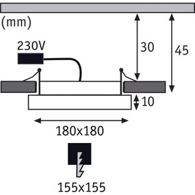 Paulmann 92939 - LED/11W IP44 dimmerabile, faretto da incasso per bagno AREO 230V