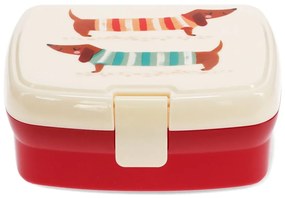 Portapranzo per bambini rosso/color crema Sausage Dog – Rex London