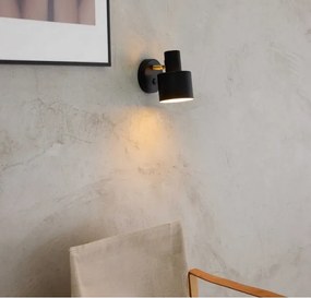 Halo Design 746880 - Faretto da parete VOGUE 1xE27/40W/230V nero/ottone