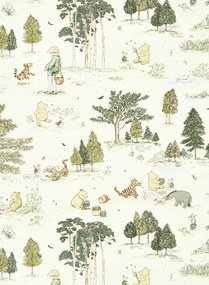 Sanderson Tapete Winnie the Pooh - Macaron Green