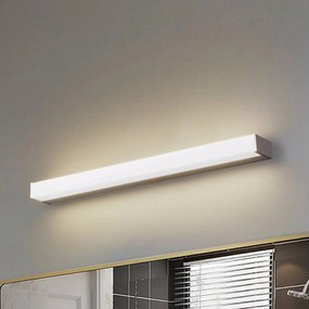 Lindby Luce da specchio per il bagno a LED Philippa, angolare, 58 cm, alluminio