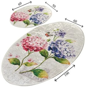 Set di tappetini per il bagno 2 pz 60x100 cm Ortanca – Foutastic