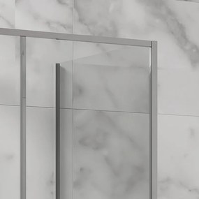 Cabina doccia 3 lati 90x140x90 scorrevole telaio cromato minimale | KLA-4000C - KAMALU