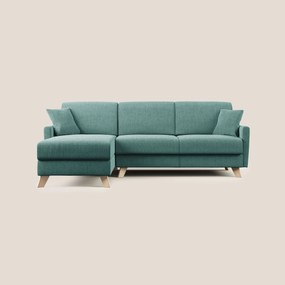Edgar divano letto angolare in tessuto felis impermeabile T03 verde acqua