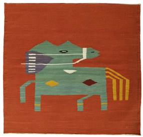 Kilim Tappeto 110x110 (Tacchino) Tessuto A Mano
