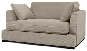 Divano in velluto a coste beige 132 cm Mobby - Scandic