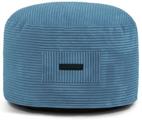 Poggiapiedi blu con rivestimento in velluto a coste Om 60 – SLOWDOWN