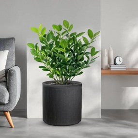 Vaso in resina da esterno interno tondo cilindrico d.36x35h Modigliani Grigio