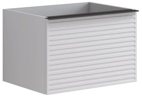 Mobile da bagno sotto lavabo Pixel stripes bianco laccato L 60 x H 40 x P 45.5 cm 2 cassetti, lavabo non incluso
