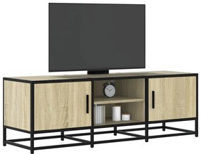 Mobile Tv Rovere Sonoma 120x35x41cm Legno Multistrato E Metallo /