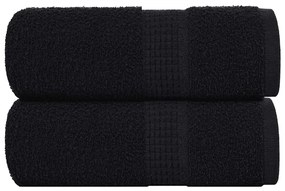Asciugamani Per Sapone 2 Pz Neri 30x30 Cm 360 G/m² 100% Cotone /