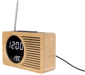 Sveglia in bambù con radio Retro - Karlsson