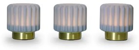 Dentelles 9 Portable Lampada da Tavolo 3 pcs. Ø9 Blueberry/Gold - Atelier Pier