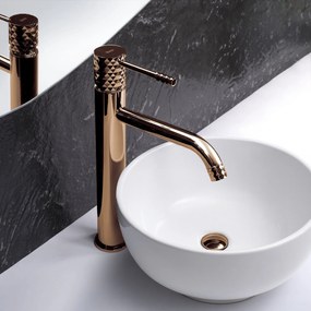 Rubinetto da lavabo Rea Lungo Diamond Copper High
