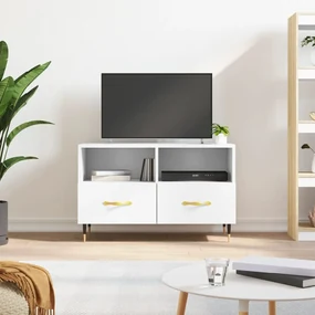 Mobile porta tv bianco 80x36x50 cm in legno multistrato