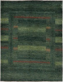 Loribaft Tappeto 150x190 Verde (Iran) Annodato A Mano