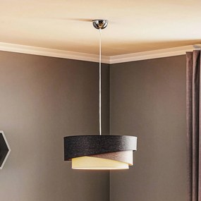 Euluna Kobo lampada a sospensione, grafite/grigio/bianco