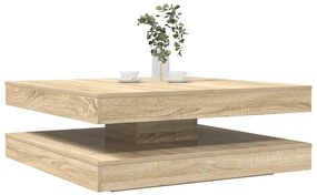 Tavolino Da Caffè Girevole A 360 Gradi Sonoma 90x90x34,5 Cm /
