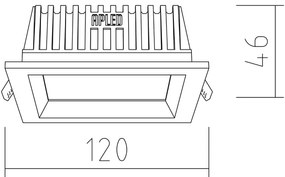 APLED - Lampada LED SQUARE WOODLINE LED/6W/230V 4000K 12x12 cm cenere legno solido
