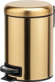 Cestino portarifiuti in acciaio inox oro opaco 3 lt con pedale