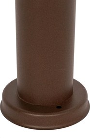 Lampione da esterno marrone ruggine con opalino 80 cm IP44 - Rox