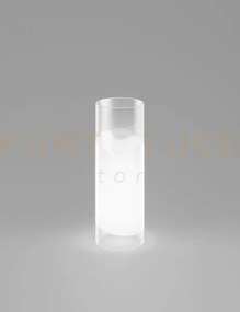 Lio lampada da tavolo 40 cristallo bianco 1 luce attacco e27