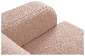 Divano angolare rosa in tessuto bouclé (angolo sinistro) Molino - Micadoni Home