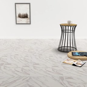 Listoni Per Pavimenti Autoadesivi İn Pvc 5,11 M² Marmo Bianco /
