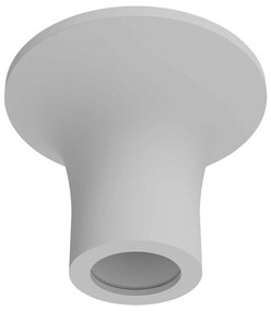 Plafoniera LED GU10 e GU5.3 in Gesso Pitturabile Rotonda Ø167x130mm