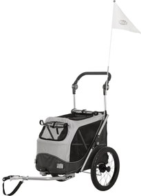 Rimorchio Da Bici Per Cani L Grigio /