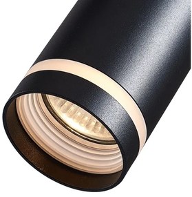 Lampadario su corda per sistema a binario PIPE 1xGU10/25W/230V nero