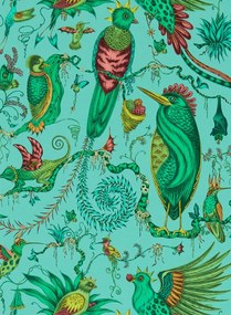 Clarke & Clarke Carta da parati Quetzal - Aqua