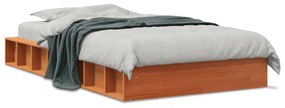 Letto Senza Materasso Marrone Cera 75x190 Cm İn Legno Di Pino /