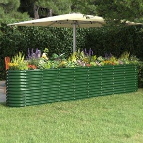 Letto Giardino Acciaio Verniciato A Polvere 332x40x68 Cm Verde /