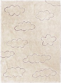 Tappeto per bambini fatto a mano con motivo in rilievo Clouds, lavabile