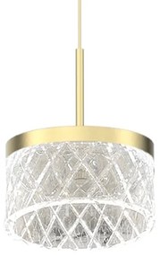 Lampadario LED a sospensione con filo ELEGANCE LED/9W/230V diametro 15 cm oro