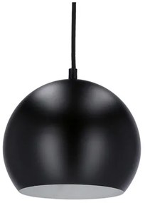 Lampadario a sospensione con filo FLEN 1xE27/40W/230V diametro 20 cm nero