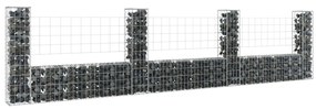 Cesto Gabbione A U Con 4 Pali İn Ferro 380x20x100 Cm /