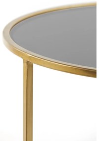 Tavolini rotondi in vetro in set di 2 pezzi in oro ø 75 cm Duarte - Light &amp; Living