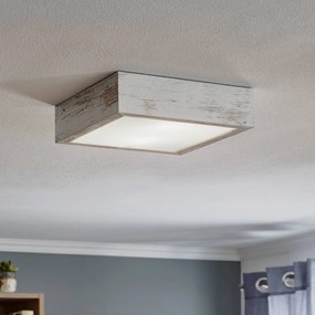 Plafoniera soffitto Tromsö Argon, Bianco / Opale, Soggiorno / Sala da pranzo, Legno, Moderno, Plafoniera
