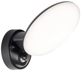 Lampada da parete per esterni OLAF a LED con sensore, 10 W/230 V, IP44, nera