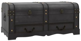 Baule del Tesoro in Legno Grande Nero