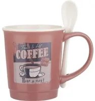 Mug caffè malva 400 ml con cucchiaino