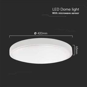 Plafoniera LED da bagno con sensore LED/36W/230V 4000K IP44 bianco