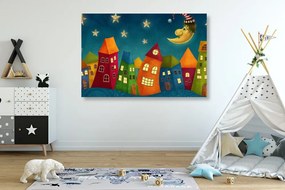 Stampa su tela – Luna sopra la città