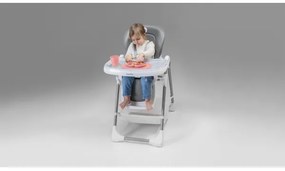 Lionelo - Sedia da pranzo per bambini LINN PLUS bianco/grigio